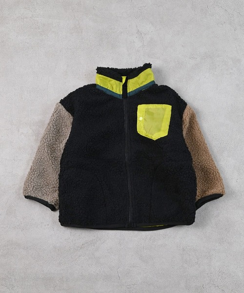 BIG FIELD（ビッグフィールド）の「リペスAボアジャケット（その他アウター・キッズ・ネイビー/ブラック/オフホワイト/レッド/ベージュ・95/140/150/90/100/110/120/80/130）」の3枚目の写真