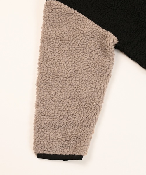 BIG FIELD（ビッグフィールド）の「リペスAボアジャケット（その他アウター・キッズ・ネイビー/ブラック/オフホワイト/レッド/ベージュ・95/140/150/90/100/110/120/80/130）」の11枚目の写真