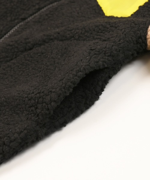 BIG FIELD（ビッグフィールド）の「リペスAボアジャケット（その他アウター・キッズ・ネイビー/ブラック/オフホワイト/レッド/ベージュ・95/140/150/90/100/110/120/80/130）」の9枚目の写真