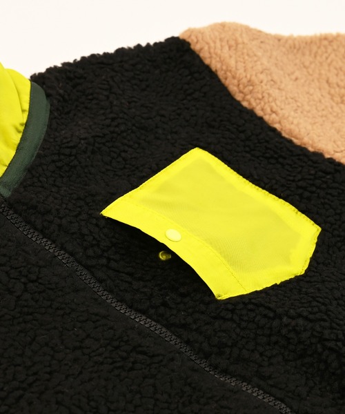 BIG FIELD（ビッグフィールド）の「リペスAボアジャケット（その他アウター・キッズ・ネイビー/ブラック/オフホワイト/レッド/ベージュ・95/140/150/90/100/110/120/80/130）」の8枚目の写真