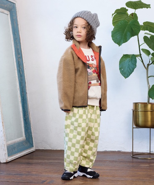 BIG FIELD（ビッグフィールド）の「リペスAボアジャケット（その他アウター・キッズ・ネイビー/ブラック/オフホワイト/レッド/ベージュ・95/140/150/90/100/110/120/80/130）」の18枚目の写真