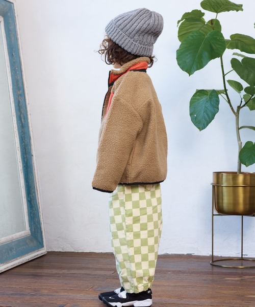 BIG FIELD（ビッグフィールド）の「リペスAボアジャケット（その他アウター・キッズ・ネイビー/ブラック/オフホワイト/レッド/ベージュ・95/140/150/90/100/110/120/80/130）」の19枚目の写真