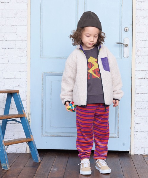 BIG FIELD（ビッグフィールド）の「リペスAボアジャケット（その他アウター・キッズ・ネイビー/ブラック/オフホワイト/レッド/ベージュ・95/140/150/90/100/110/120/80/130）」の22枚目の写真