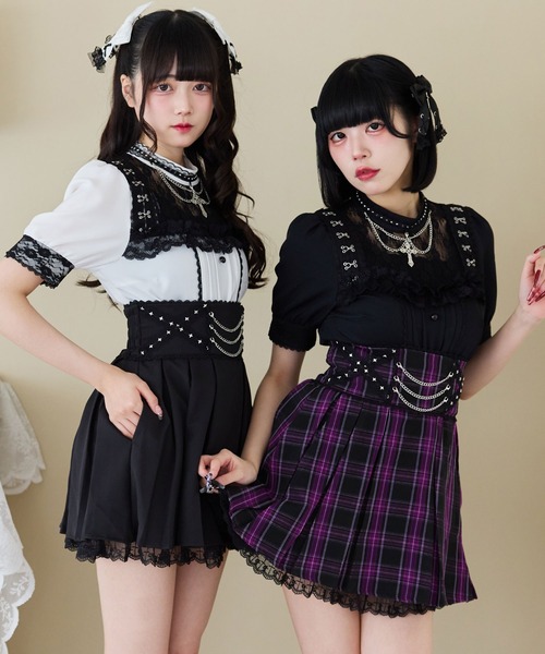 セール】チェーンクロスレースフリルスカート（スカート）｜DearMyLove