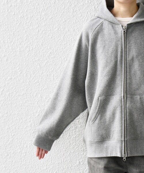 SHIPS any:〈洗濯機可能〉USAコットン 裏起毛 ジップ スウェット