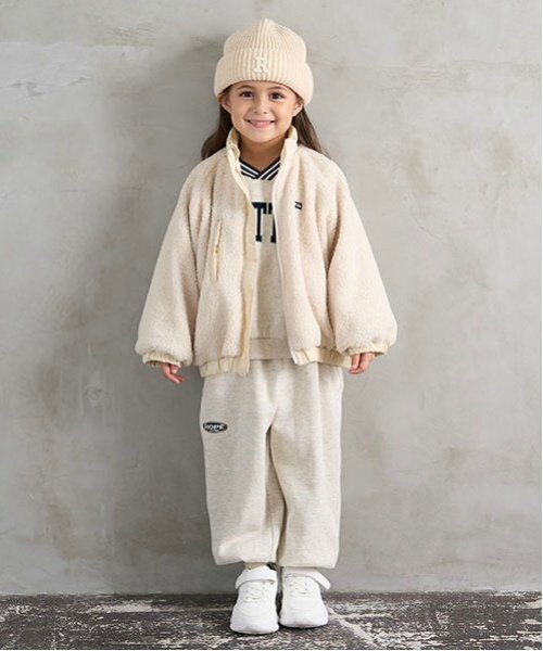 b・ROOM（ビールーム）の「【2WAY】ビッグシルエットリバーシブルブルゾン（ブルゾン・キッズ・ネイビー/グレー/アイボリー/カーキ・100cm/110cm/120cm/130cm/140cm/150cm）」の12枚目の写真