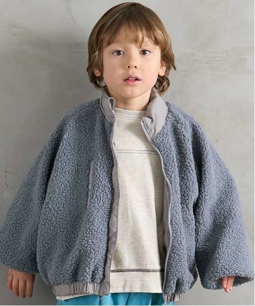 b・ROOM（ビールーム）の「【2WAY】ビッグシルエットリバーシブルブルゾン（ブルゾン・キッズ・ネイビー/グレー/アイボリー/カーキ・100cm/110cm/120cm/130cm/140cm/150cm）」の15枚目の写真