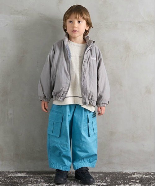b・ROOM（ビールーム）の「【2WAY】ビッグシルエットリバーシブルブルゾン（ブルゾン・キッズ・ネイビー/グレー/アイボリー/カーキ・100cm/110cm/120cm/130cm/140cm/150cm）」の16枚目の写真