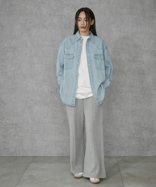 THE STANDARD（ザスタンダード）の「WEGO/スウェットフレアパンツ（スウェットパンツ・メンズ・杢グレー/ブラック・MEDIUM/LARGE）」の22枚目の写真