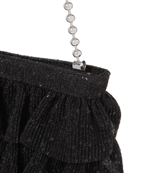 GLOBAL WORK（グローバルワーク）の「キラキラフリルポシェット/135702（ハンドバッグ・レディース・ブラック/シルバー/パープル・ONE SIZE）」の10枚目の写真