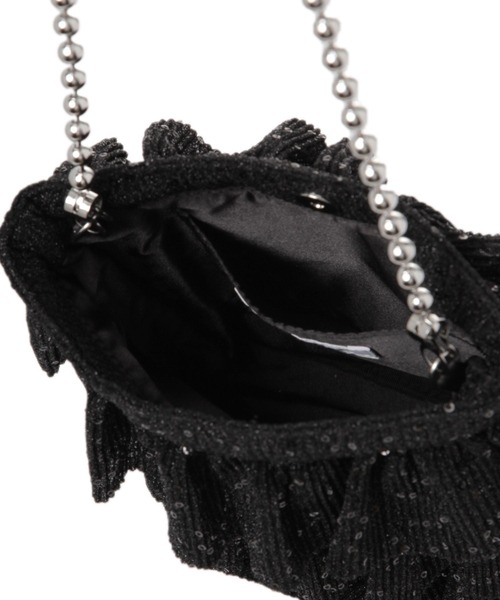 GLOBAL WORK（グローバルワーク）の「キラキラフリルポシェット/135702（ハンドバッグ・レディース・ブラック/シルバー/パープル・ONE SIZE）」の13枚目の写真