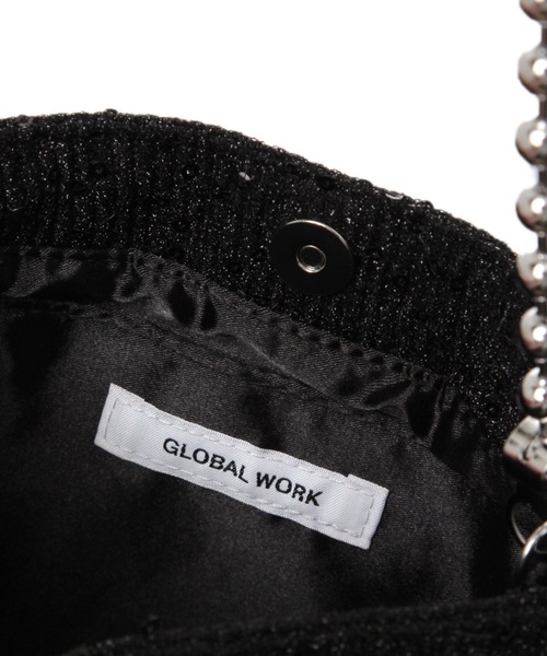 GLOBAL WORK（グローバルワーク）の「キラキラフリルポシェット/135702（ハンドバッグ・レディース・ブラック/シルバー/パープル・ONE SIZE）」の14枚目の写真