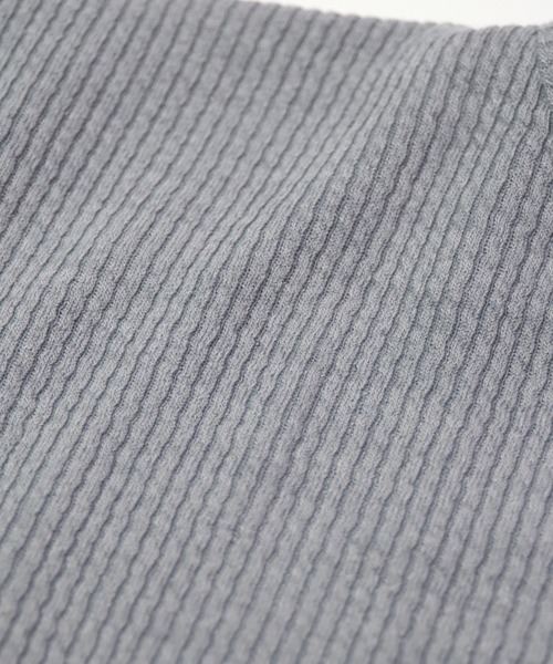 OWLEYE by domingo（アウルアイ バイドミンゴ）の「[ OWLEYE by domingo / アウルアイ ] リブニット ロングベスト（ワンピース・レディース・グレイッシュベージュ/ミント/ライトグレー・FREE）」の7枚目の写真