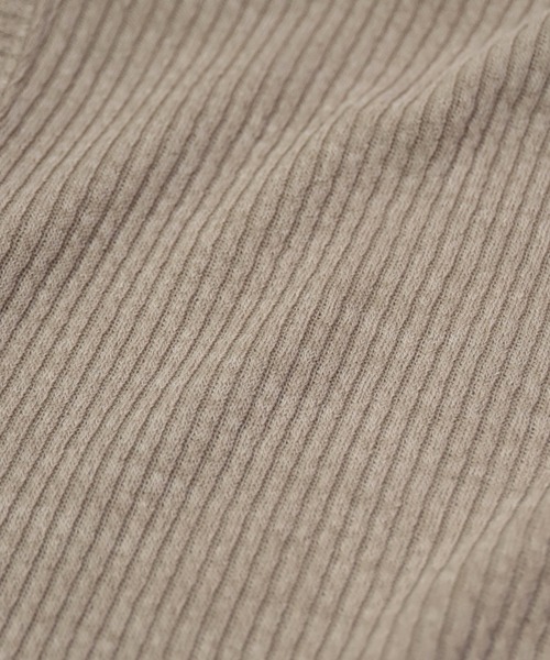 OWLEYE by domingo（アウルアイ バイドミンゴ）の「[ OWLEYE by domingo / アウルアイ ] リブニット ロングベスト（ワンピース・レディース・グレイッシュベージュ/ミント/ライトグレー・FREE）」の11枚目の写真