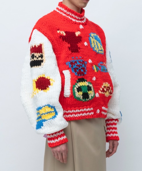 KNIT BASKET BALL JUMPER(その他アウター)|anrealage homme(アンリアレイジオム) KNIT BASKET BALL JUMPER(その他アウター)|anrealage homme(アンリアレイジオム)