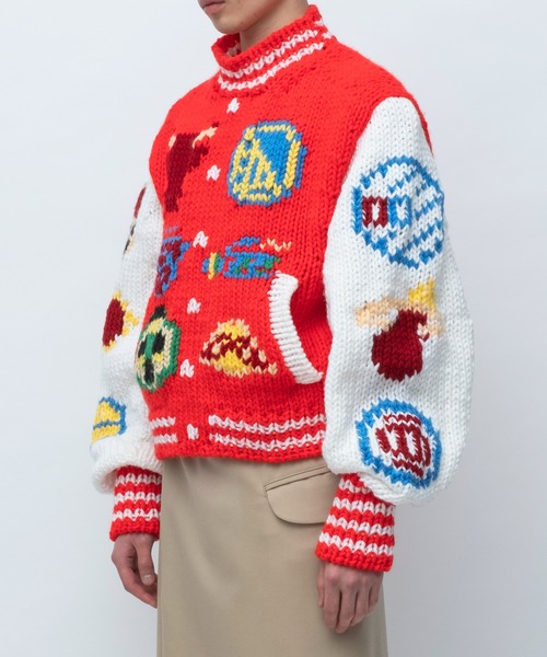 KNIT BASKET BALL JUMPER(その他アウター)|anrealage homme(アンリアレイジオム) KNIT BASKET BALL JUMPER(その他アウター)|anrealage homme(アンリアレイジオム)