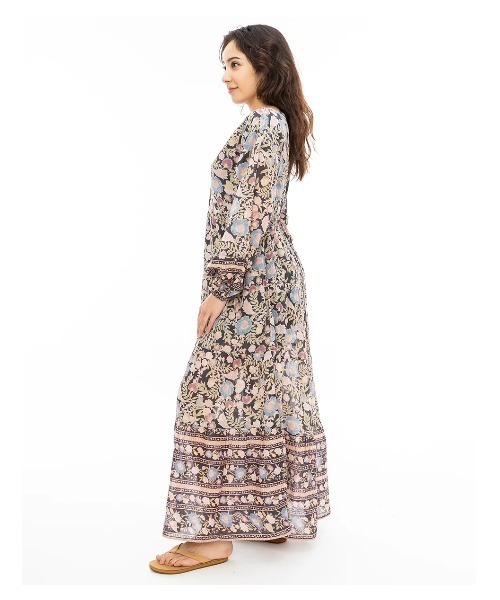 BILLABONG(ビラボン)の「BILLABONG レディース ADORE YOU MAXI ワンピース 【2024年秋冬モデル】/ビラボン総柄ワンピース(ワンピース・レディース・スミクロ・SMALL)」の2枚目の写真