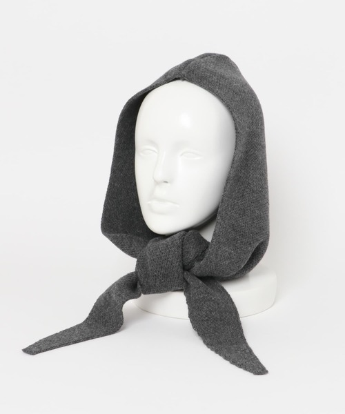 KBF（ケイビーエフ）の「フードマフラー（マフラー・レディース・ボルドー/グレー・ONE）」の11枚目の写真