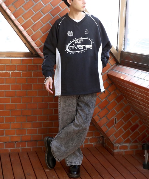 ８(eight)（エイト）の「ナイロンコードパイピングプルオーバー（スウェット・メンズ・ネイビー/アッシュグレー/ブラック・MEDIUM/LARGE）」の8枚目の写真