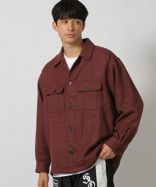 しゅうページ セール】ツイードCPOシャツ/146472（シャツ/ブラウス）｜LAKOLE