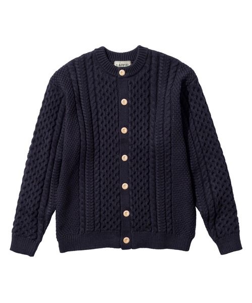 L.L.Bean（エルエルビーン）の「【JAPAN EDITION】ウェイン・フィッシャーマンズ・カーディガン（カーディガン/ボレロ・メンズ・ネイビー/ダークネイビー/アイボリー・MEDIUM/LARGE）」の3枚目の写真