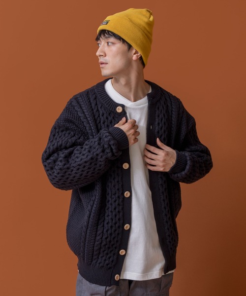 L.L.Bean（エルエルビーン）の「【JAPAN EDITION】ウェイン・フィッシャーマンズ・カーディガン（カーディガン/ボレロ・メンズ・ネイビー/ダークネイビー/アイボリー・MEDIUM/LARGE）」の15枚目の写真