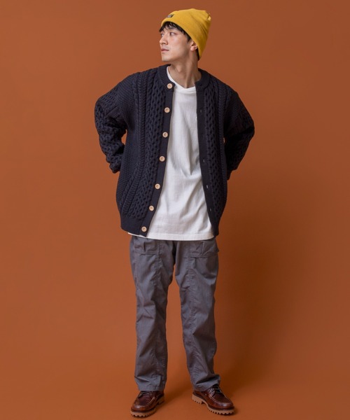 L.L.Bean（エルエルビーン）の「【JAPAN EDITION】ウェイン・フィッシャーマンズ・カーディガン（カーディガン/ボレロ・メンズ・ネイビー/ダークネイビー/アイボリー・MEDIUM/LARGE）」の5枚目の写真