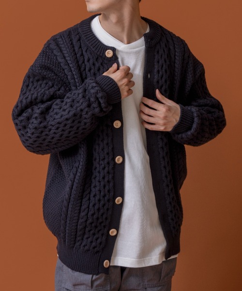 L.L.Bean（エルエルビーン）の「【JAPAN EDITION】ウェイン・フィッシャーマンズ・カーディガン（カーディガン/ボレロ・メンズ・ネイビー/ダークネイビー/アイボリー・MEDIUM/LARGE）」の16枚目の写真