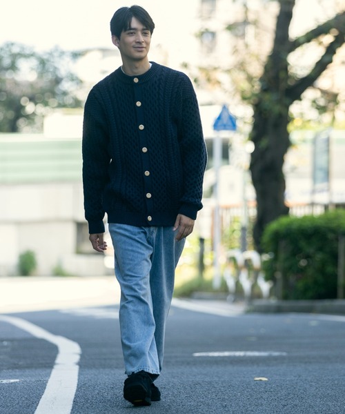 L.L.Bean（エルエルビーン）の「【JAPAN EDITION】ウェイン・フィッシャーマンズ・カーディガン（カーディガン/ボレロ・メンズ・ネイビー/ダークネイビー/アイボリー・MEDIUM/LARGE）」の21枚目の写真