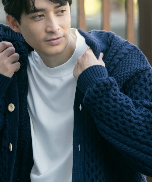 L.L.Bean（エルエルビーン）の「【JAPAN EDITION】ウェイン・フィッシャーマンズ・カーディガン（カーディガン/ボレロ・メンズ・ネイビー/ダークネイビー/アイボリー・MEDIUM/LARGE）」の17枚目の写真