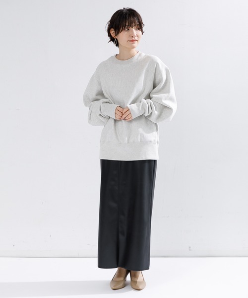 upperhights(アッパーハイツ)の「【WOMEN】upper hights Kloss フェイクレザースカート(スカート・レディース・ブラック・000/1)」の2枚目の写真