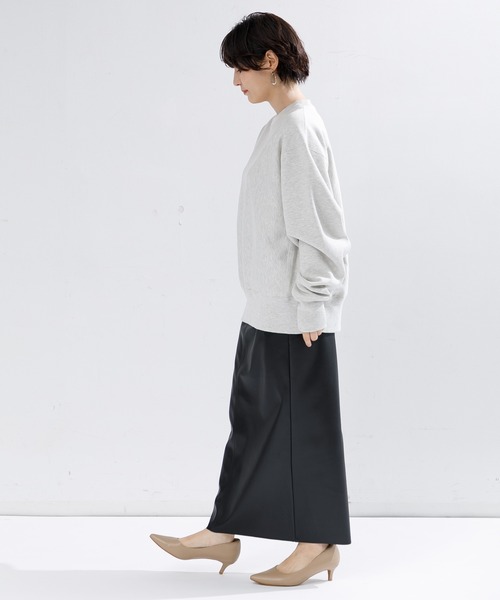 upperhights(アッパーハイツ)の「【WOMEN】upper hights Kloss フェイクレザースカート(スカート・レディース・ブラック・000/1)」の3枚目の写真
