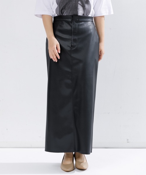 upperhights(アッパーハイツ)の「【WOMEN】upper hights Kloss フェイクレザースカート(スカート・レディース・ブラック・000/1)」の14枚目の写真