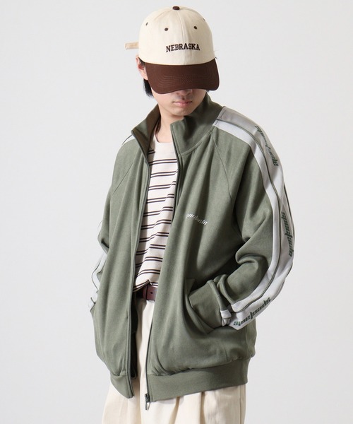 【セール】Sideline suede track jacket / カットスエード切替トラッカー unisex（ジャージ）｜SUGGESTION（サジェッション）