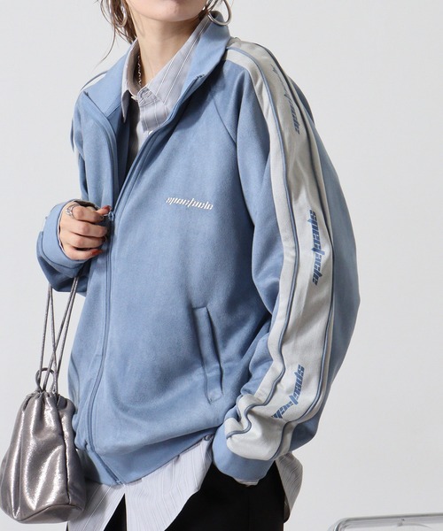 セール】Sideline suede track jacket / カットスエード切替