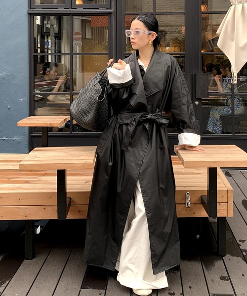 オイルド加工 ロングコート LON24a066（その他アウター）｜LONSLAN（ロンスラン）