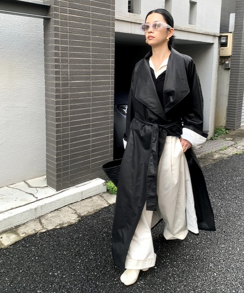 オイルド加工 ロングコート LON24a066（その他アウター）｜LONSLAN（ロンスラン）