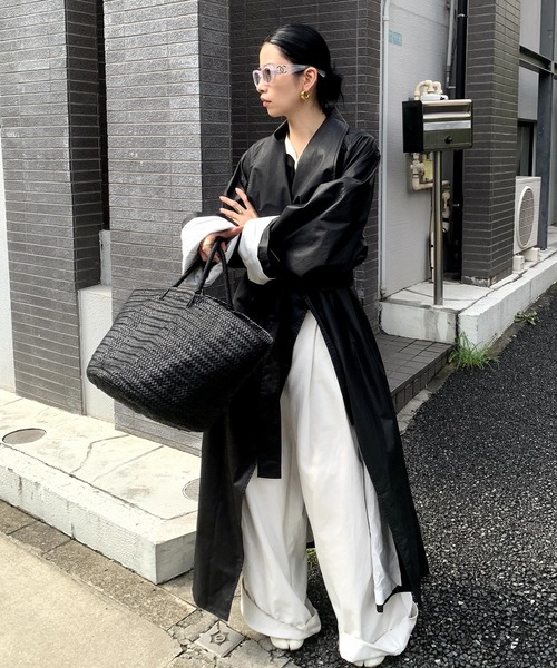 オイルド加工 ロングコート LON24a066（その他アウター）｜LONSLAN（ロンスラン）