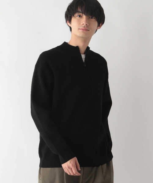 GLOBAL WORK（グローバルワーク）の「メルティハーフジップ/116319（ニット/セーター・メンズ・アイボリー/ブラック・X-LARGE/LARGE/SMALL/MEDIUM）」の22枚目の写真