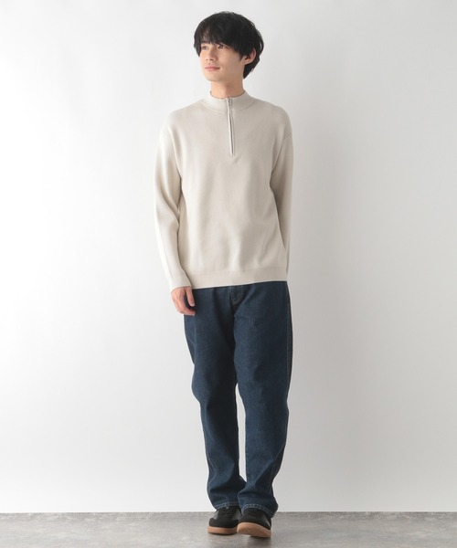 GLOBAL WORK（グローバルワーク）の「メルティハーフジップ/116319（ニット/セーター・メンズ・アイボリー/ブラック・X-LARGE/LARGE/SMALL/MEDIUM）」の16枚目の写真