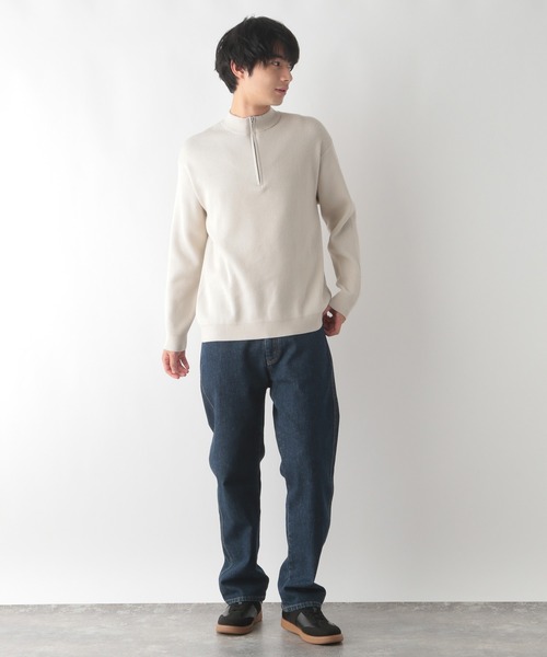 GLOBAL WORK（グローバルワーク）の「メルティハーフジップ/116319（ニット/セーター・メンズ・アイボリー/ブラック・X-LARGE/LARGE/SMALL/MEDIUM）」の15枚目の写真