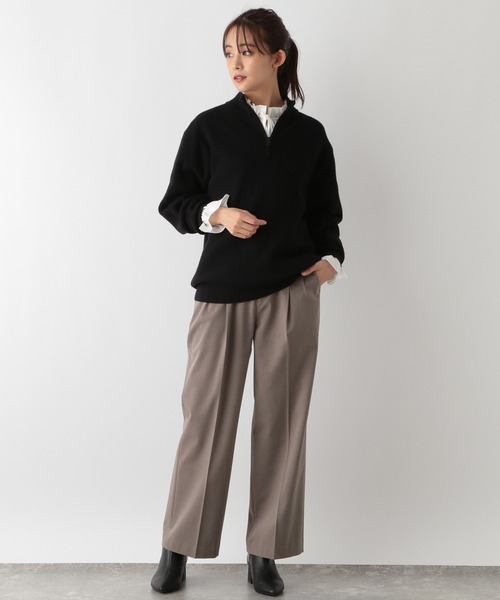 GLOBAL WORK（グローバルワーク）の「メルティハーフジップ/116319（ニット/セーター・メンズ・アイボリー/ブラック・X-LARGE/LARGE/SMALL/MEDIUM）」の20枚目の写真