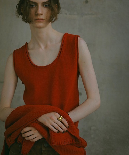 ETRE TOKYO（エトレトウキョウ）の「2ピースアウトリンキングニットプルオーバー（ニット/セーター・レディース・オフホワイト/ブラック/レッド・FREE）」の7枚目の写真