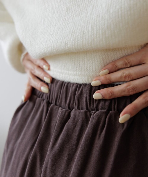 flower（フラワー）の「スエードマーメイドスカート（スカート・レディース・ブラウン/アイボリー・FREE）」の9枚目の写真