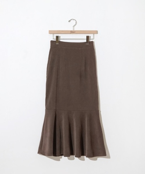 flower（フラワー）の「スエードマーメイドスカート（スカート・レディース・ブラウン/アイボリー・FREE）」の12枚目の写真