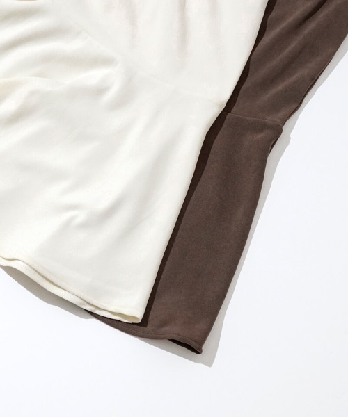 flower（フラワー）の「スエードマーメイドスカート（スカート・レディース・ブラウン/アイボリー・FREE）」の14枚目の写真