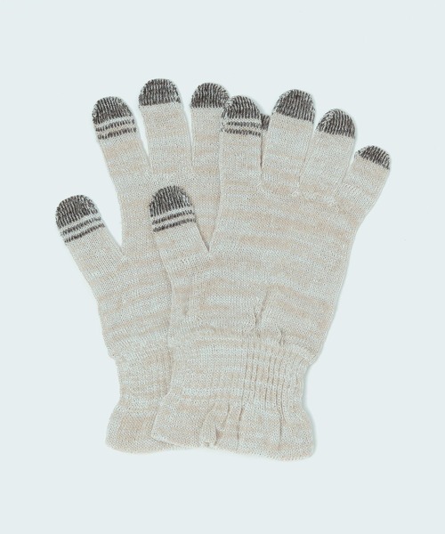 studio CLIP（スタディオクリップ）の「【daily CLIP】シルクのお肌ケア手袋（手袋・レディース・ベージュ/ブラック・FREE）」の2枚目の写真