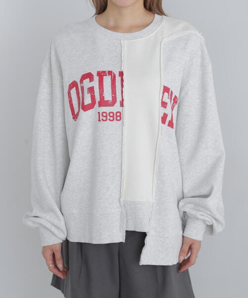 FREE'S MART（フリーズマート）の「◆リメイク風ビッグスウェット（スウェット・レディース・ホワイト/ネイビー・FREE）」の12枚目の写真