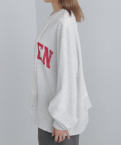 FREE'S MART（フリーズマート）の「◆リメイク風ビッグスウェット（スウェット・レディース・ホワイト/ネイビー・FREE）」の13枚目の写真