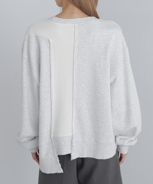 FREE'S MART（フリーズマート）の「◆リメイク風ビッグスウェット（スウェット・レディース・ホワイト/ネイビー・FREE）」の14枚目の写真